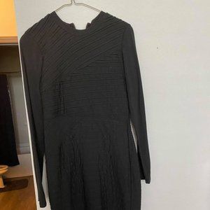 Simple Black Long Sleeved Dress